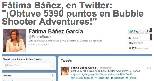 tweet de Fatima bañez