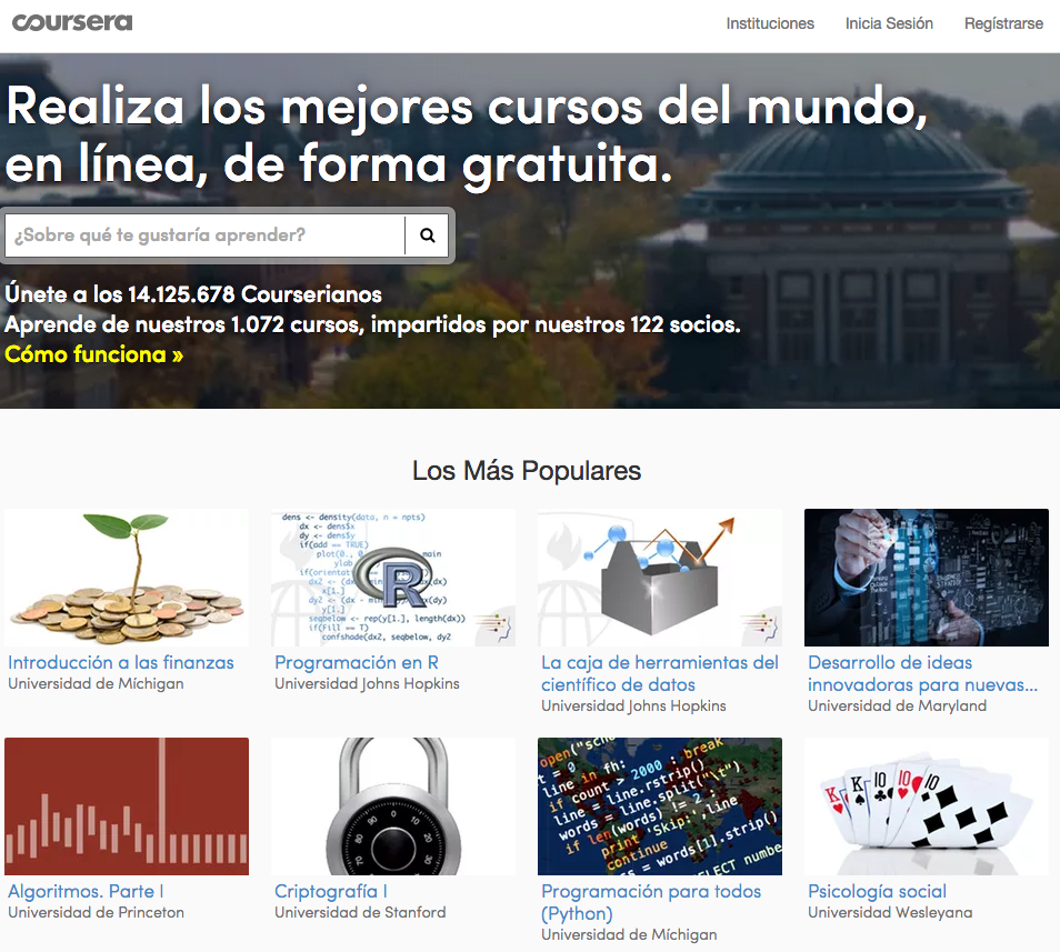 Captura de pantalla coursera