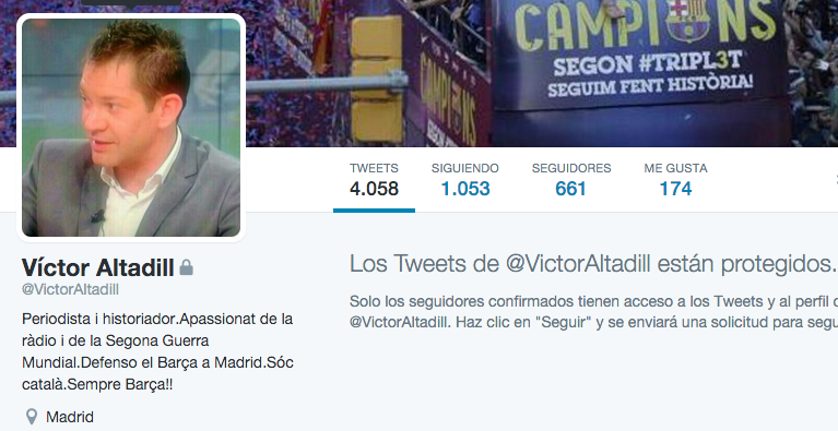 Victor Altadill tweet