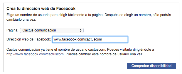 Cambiar nombre de usuario en Facebook