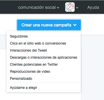 crear campaña de publicidad en Twitter