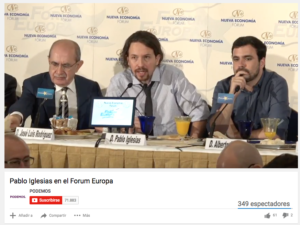 podemos en Youtube en directo