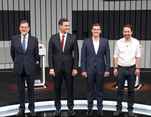 presentación y atuendo de los candidatos en el debate a cuatro