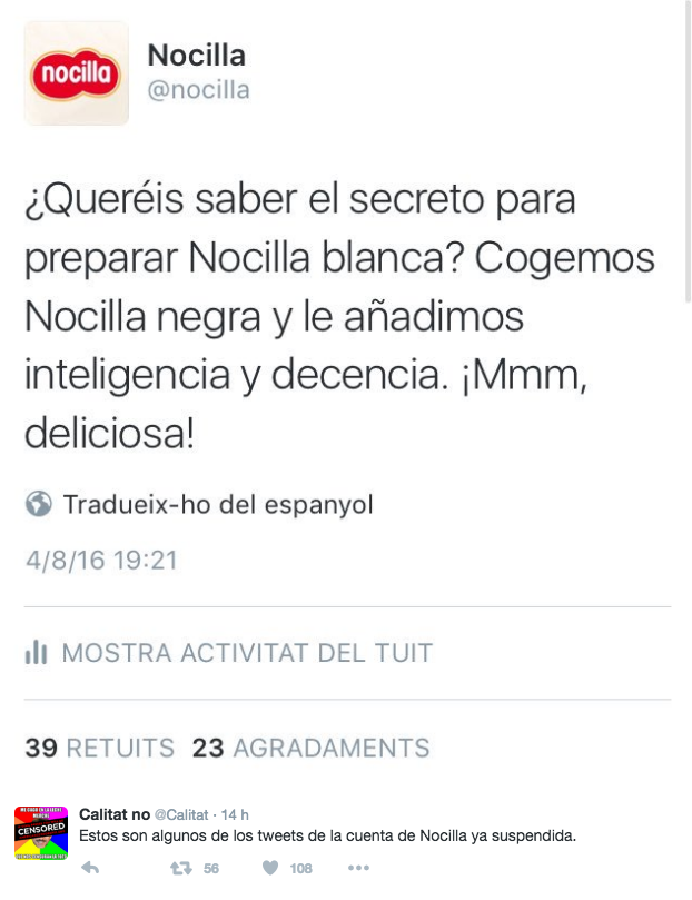 Cuenta de nociIIa en Twitter