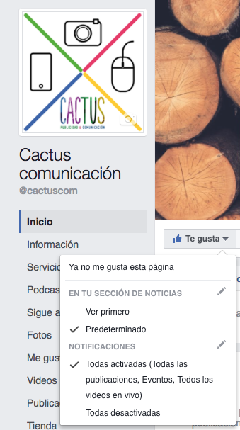 lo que queremos de las páginas de Facebook