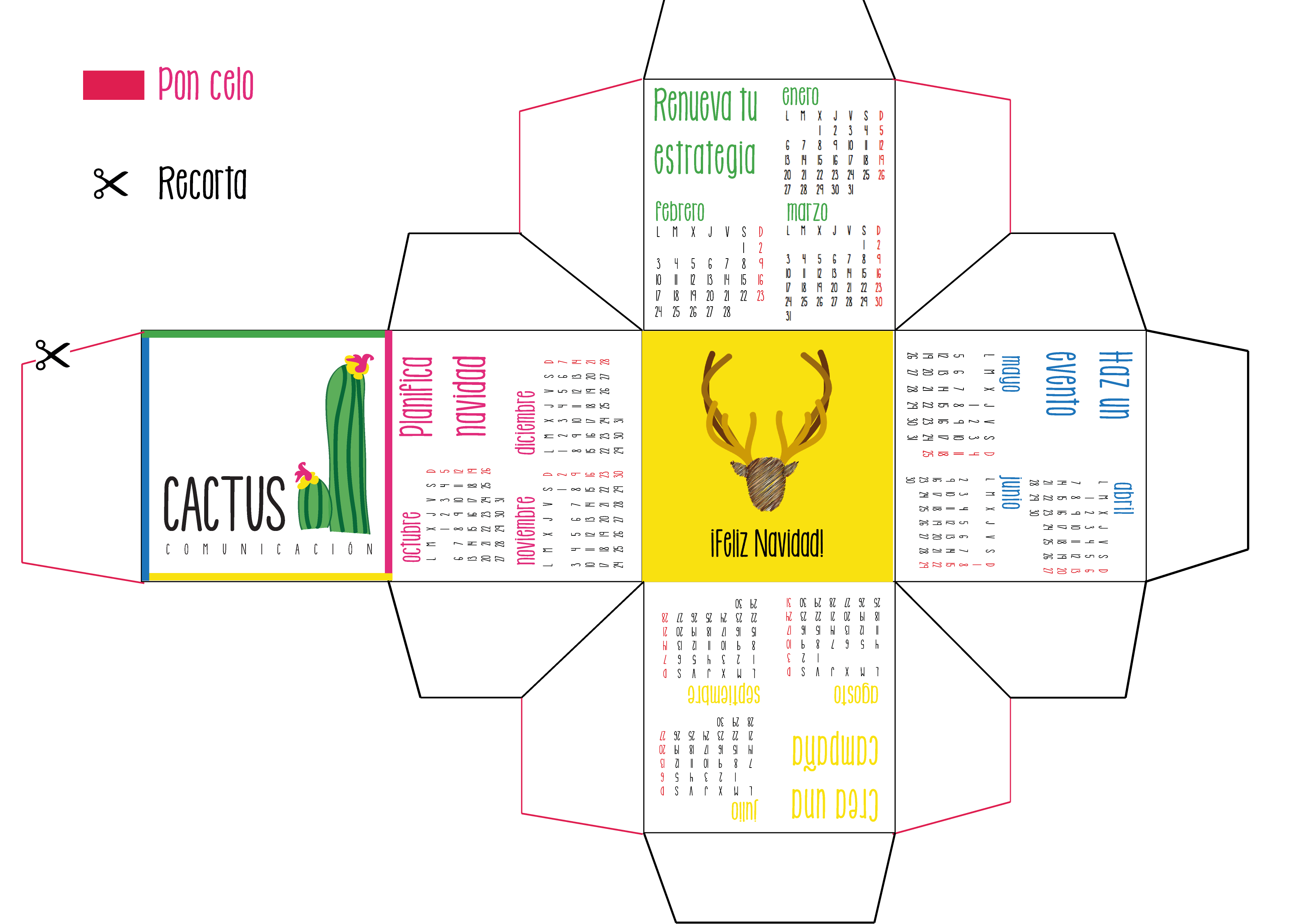 calendario de mesa, cómo diseñar un calendario