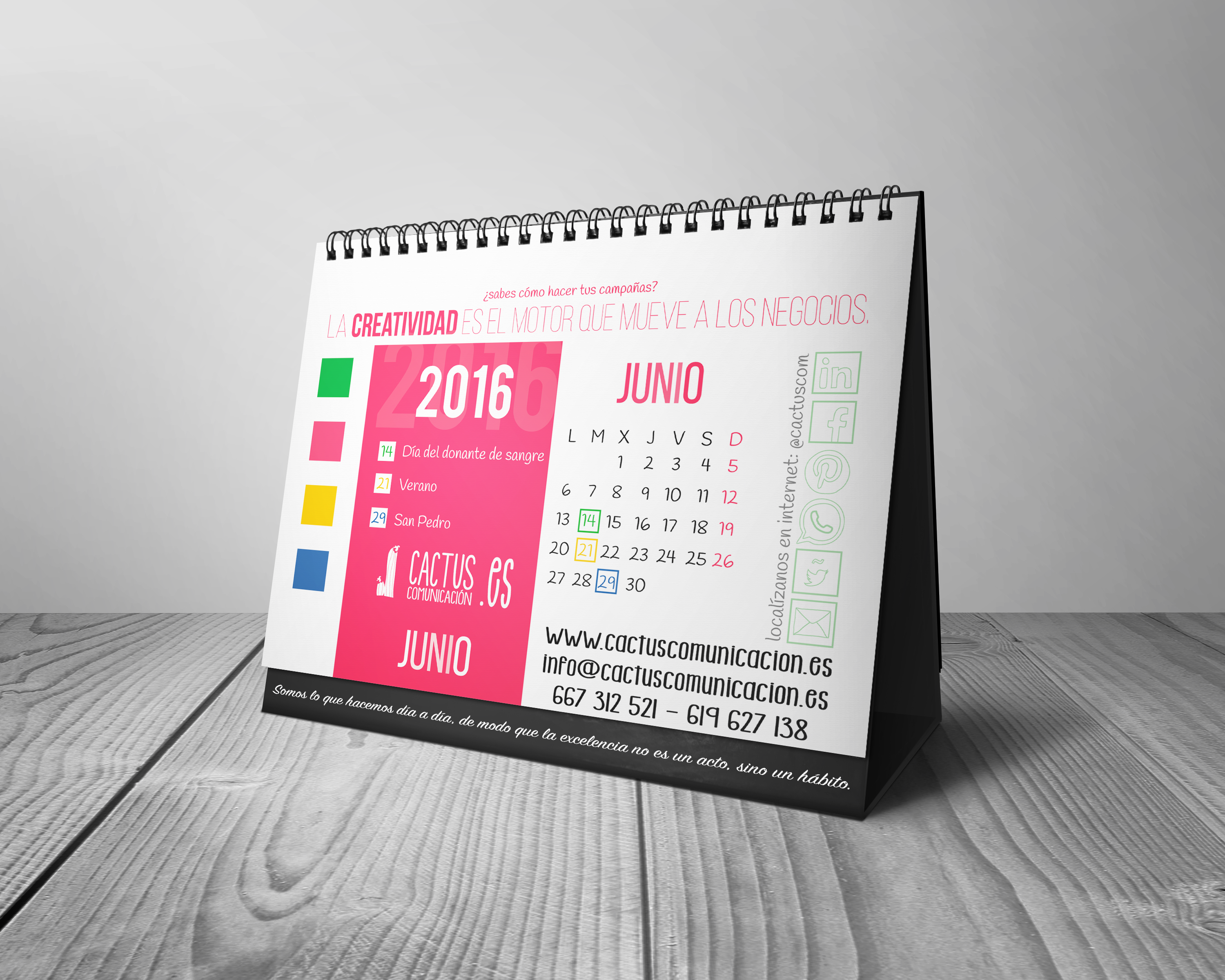calendario corporativo Junio 2016