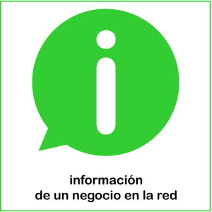 información de un negocio en la red