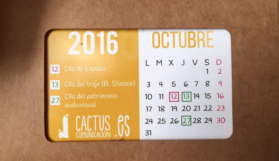 Calendario empresa - Octubre